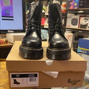 Dr. Martens Black Leather Jadon Boots